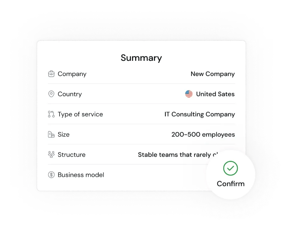 Company Details Confirmation